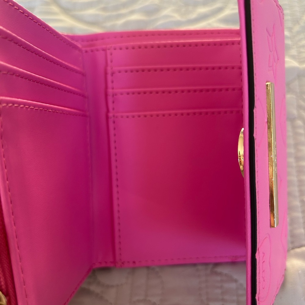 Aldo Vibrant Pink Embossed Card Holder - Picture 5 of 6
